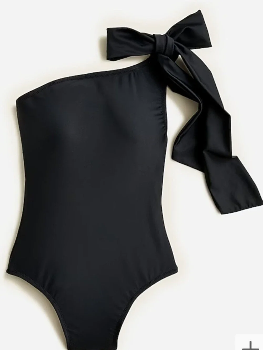 J. Crew Black One-Shoulder Black Women’s Swimsuit with Shoulder Tie Sz 6
